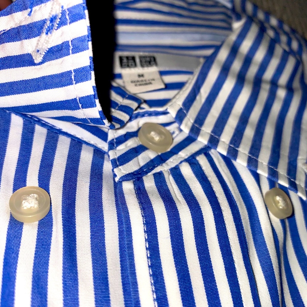 SLIM FIT - STRIPED UNIQLO DRESS SHIRT